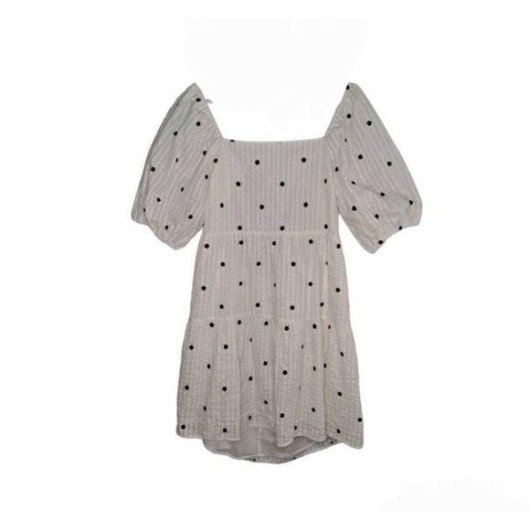 Rails Selene Navy Embroidered Daisies Polka Dot Mini Dress - Picture 1 of 8